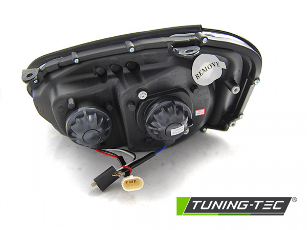 LED Tagfahrlicht Design Scheinwerfer für Subaru Impreza 2 Facelift (GD) 03-05 schwarz